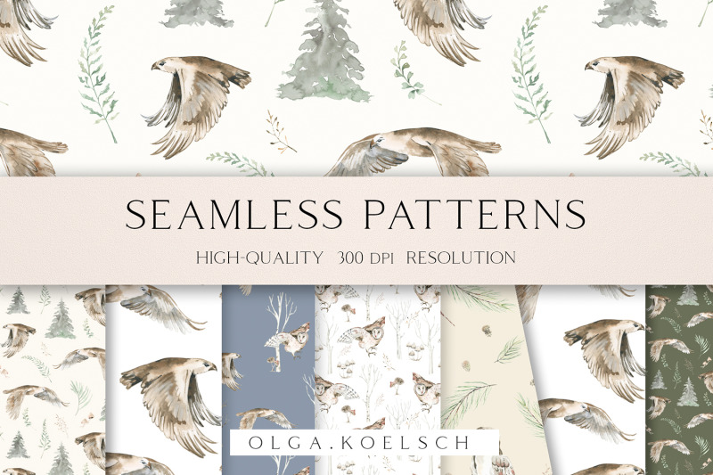 woodland-seamless-pattern-fabric-watercolor-forest-birds-seamless