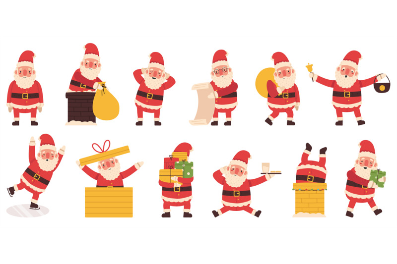 santa-claus-christmas-winter-holiday-cute-character-santa-mascots-car