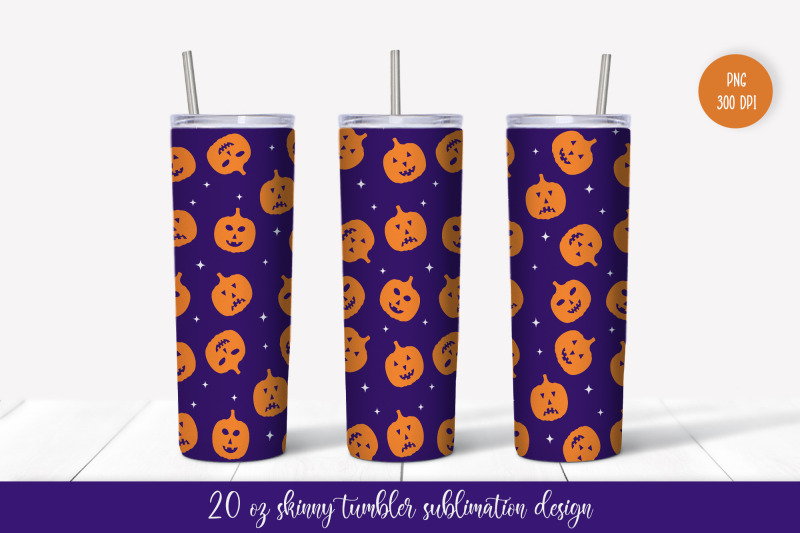 halloween-pumpkin-skinny-tumbler-sublimation-wrap