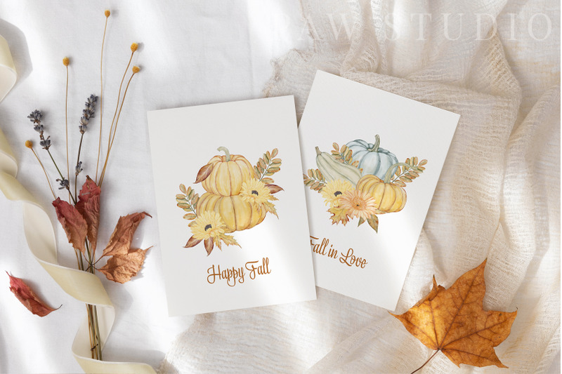 pumpkin-clipart-fall-bouquet-thanksgiving-watercolor-clipart
