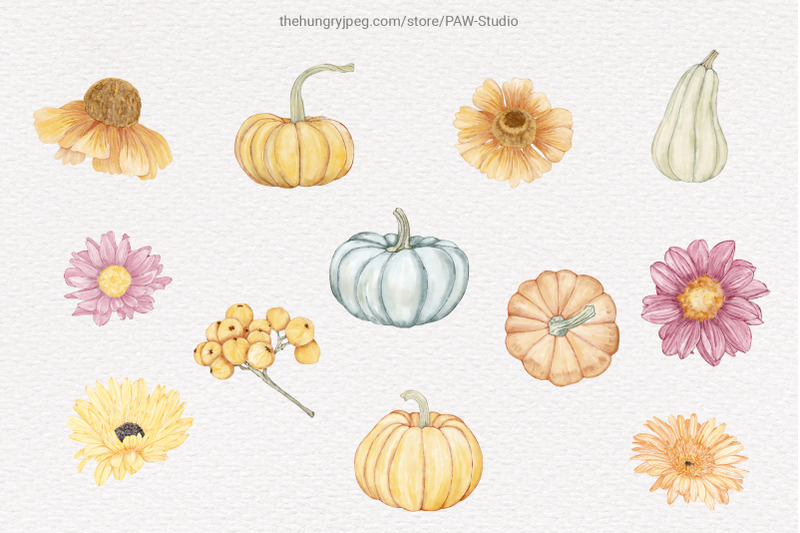 fall-watercolor-clipart-autumn-pumpkin-thanksgiving-day