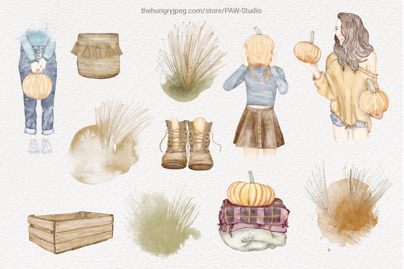 fall-watercolor-clipart-autumn-pumpkin-thanksgiving-day