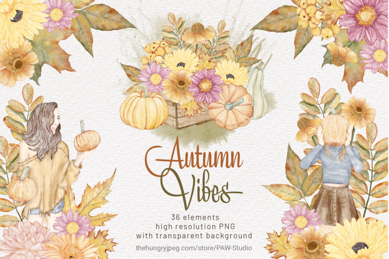 fall-watercolor-clipart-autumn-pumpkin-thanksgiving-day