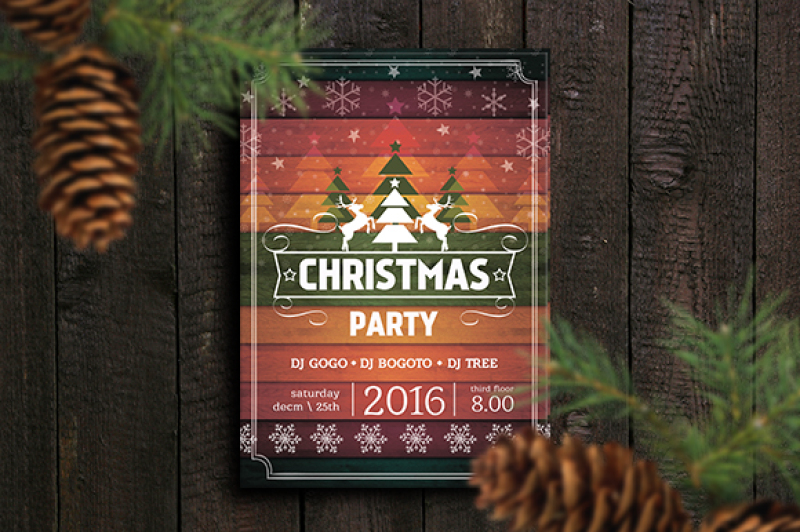 flyer-poster-christmas-party-retro