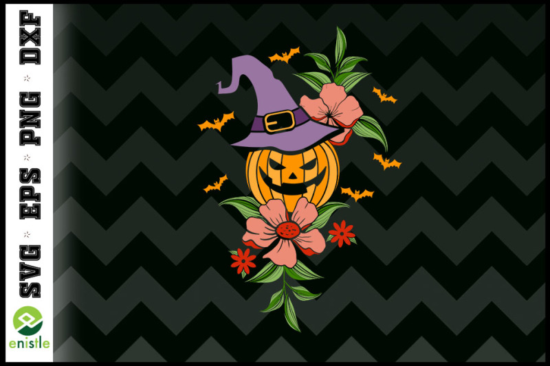 pumpkin-floral-halloween-witch-hat