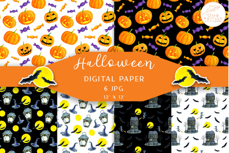 happy-halloween-digital-paper-watercolor-seamless-patterns