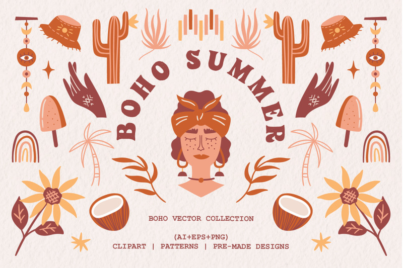boho-summer-vector-collection