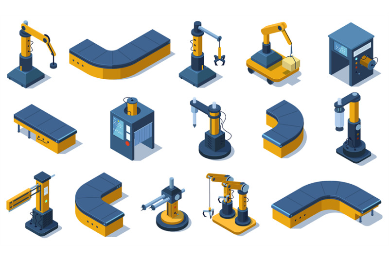 isometric-industry-technologies-robot-arms-and-factory-machines-indus