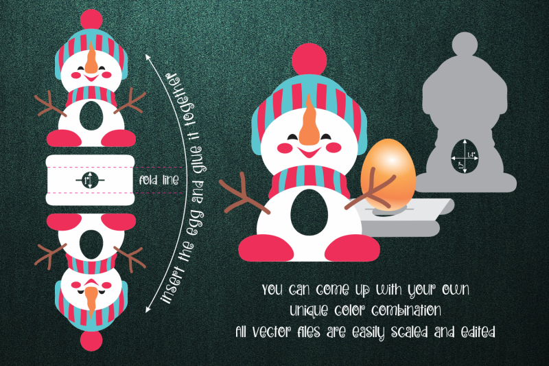 snowman-christmas-egg-holder-template-svg