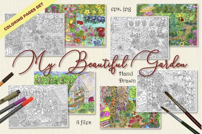 coloring-book-my-beautiful-garden