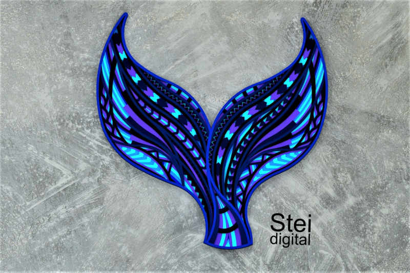 layered-mermaid-tail-svg-dxf-cut-files