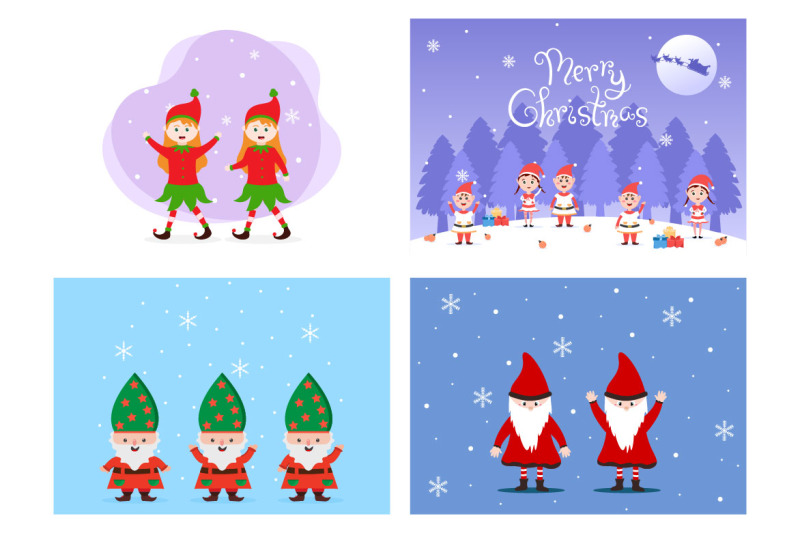 13-merry-christmas-cute-cartoon-dwarf-vector