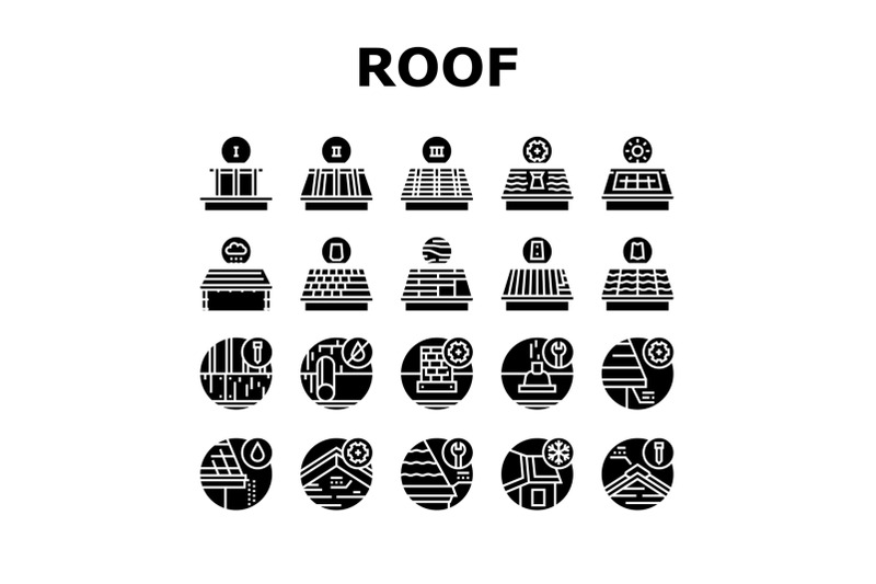 roof-replacement-job-collection-icons-set-vector