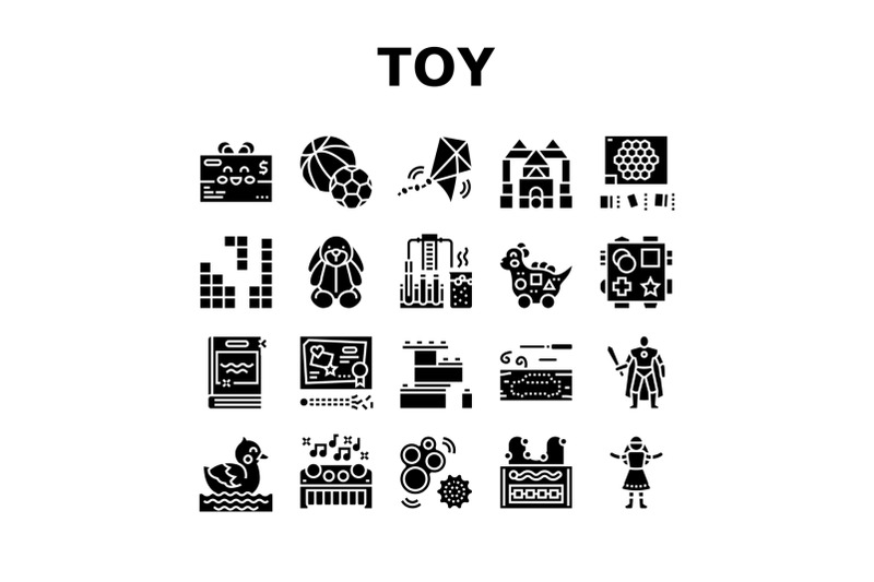 toy-shop-sale-product-collection-icons-set-vector