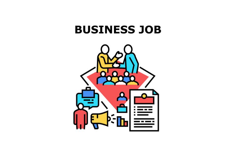 business-job-vector-concept-color-illustration