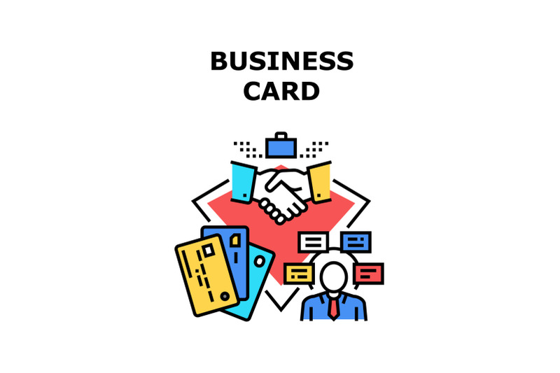 business-card-vector-concept-color-illustration