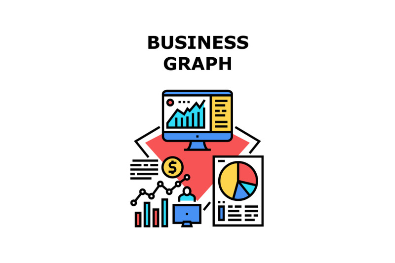 business-graph-vector-concept-color-illustration