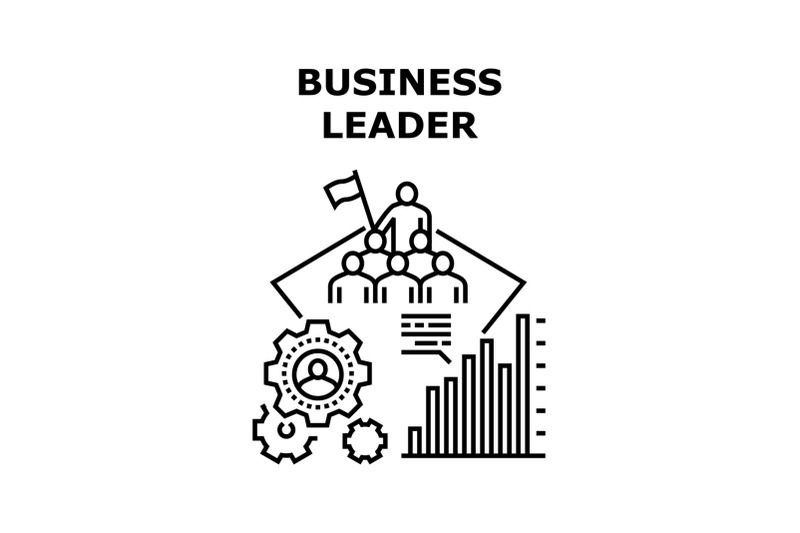 business-leader-vector-concept-black-illustration