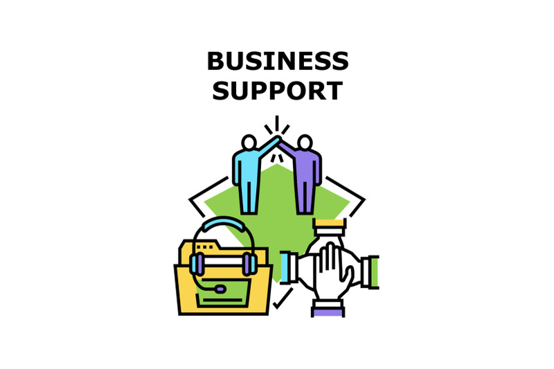 business-support-vector-concept-color-illustration