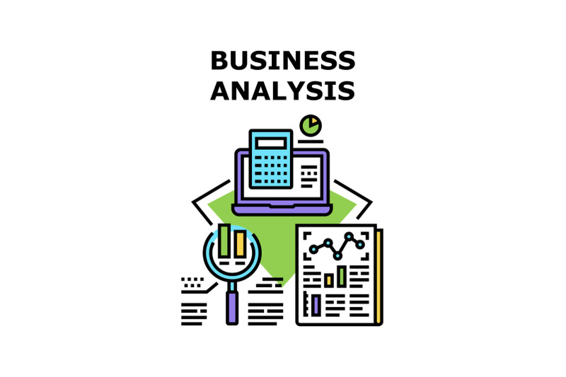 business-analysis-report-vector-concept-color