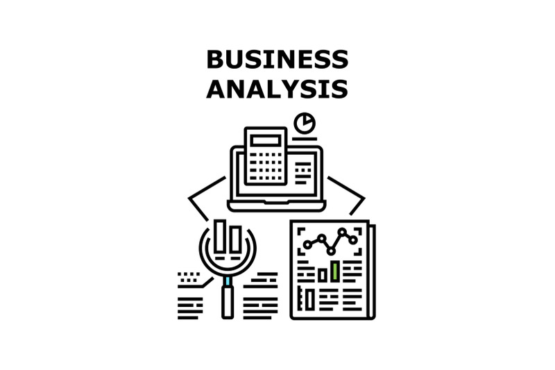 business-analysis-report-vector-concept-color