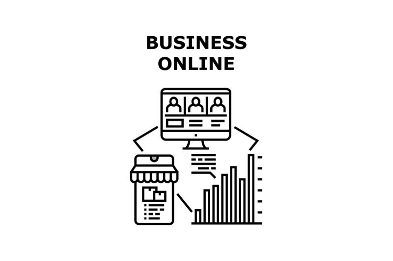 business-online-vector-concept-black-illustration