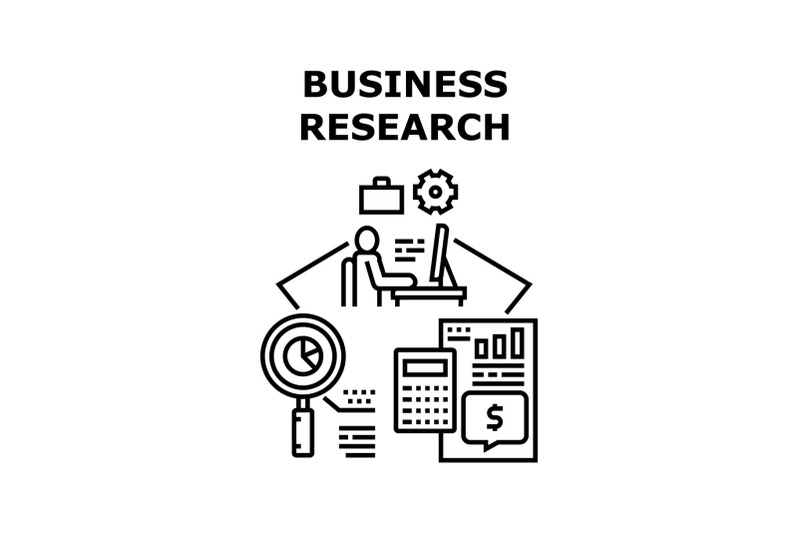 business-research-report-vector-concept-color