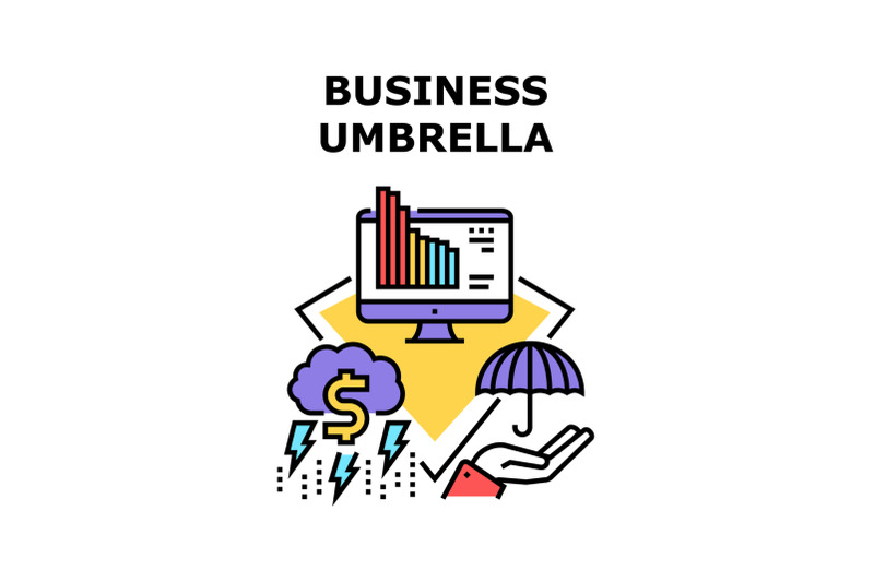 business-umbrella-protect-vector-concept-color