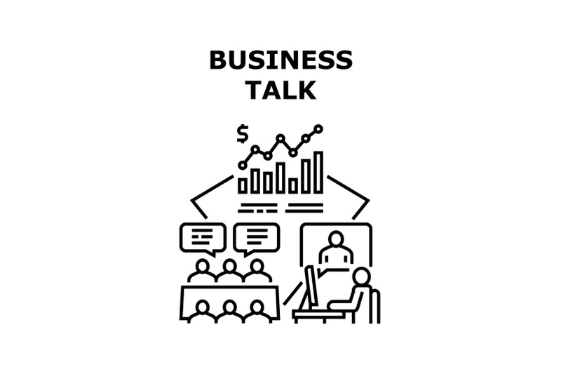 business-talk-vector-concept-black-illustration