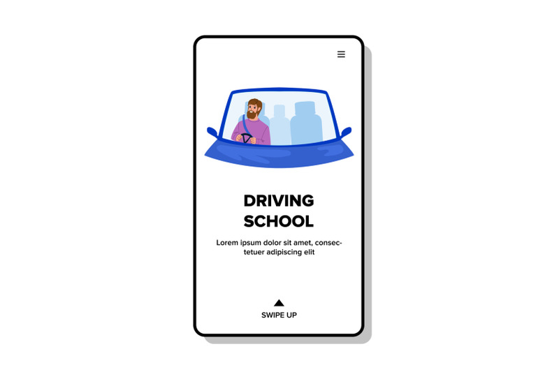 driving-school-student-practicing-drive-car-vector