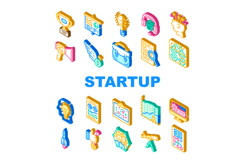 startup-business-work-collection-icons-set-vector