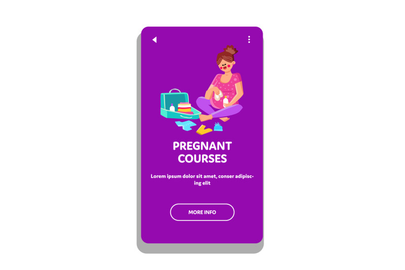 pregnant-courses-learning-young-mother-vector