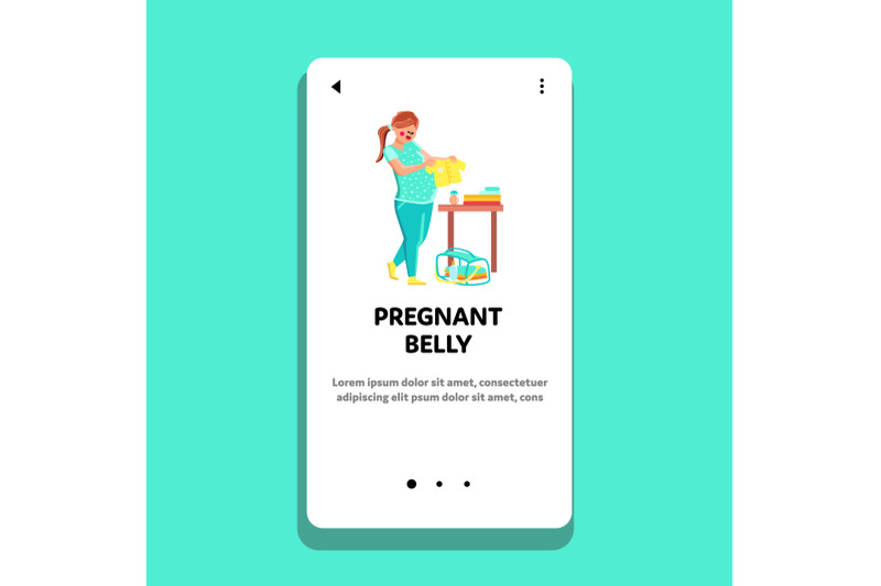 woman-with-pregnant-belly-folding-clothes-vector