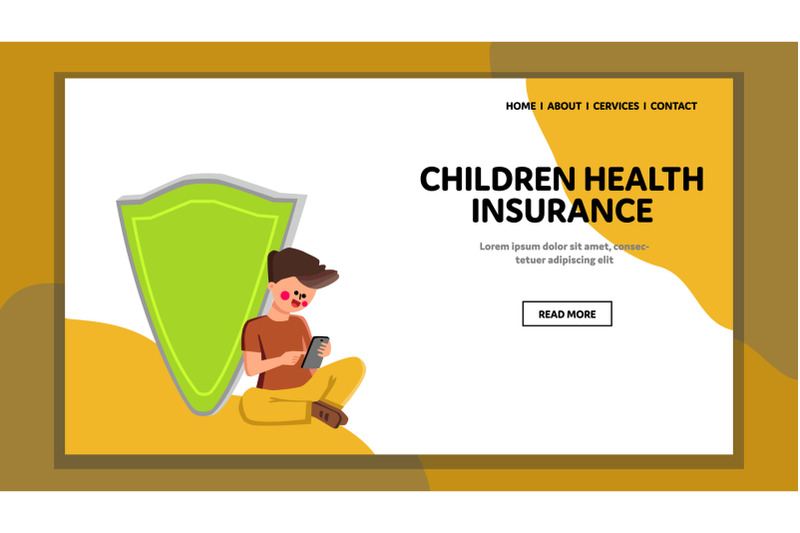 children-health-insurance-protect-program-vector