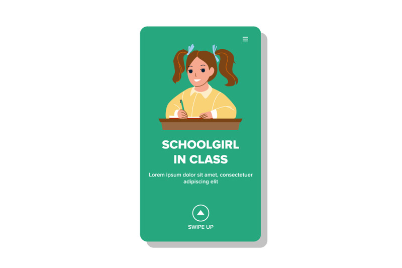 schoolgirl-in-class-write-education-lesson-vector