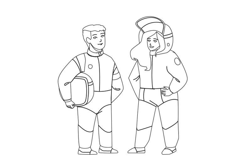 astronaut-children-couple-in-space-suit-vector