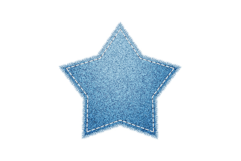 star-denim-shape-for-decorating-clothing-vector