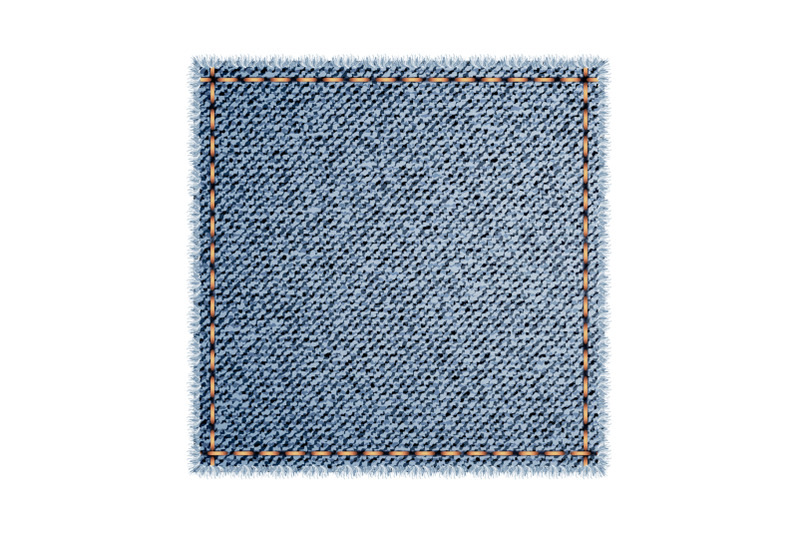 square-denim-shape-for-fixing-clothing-vector