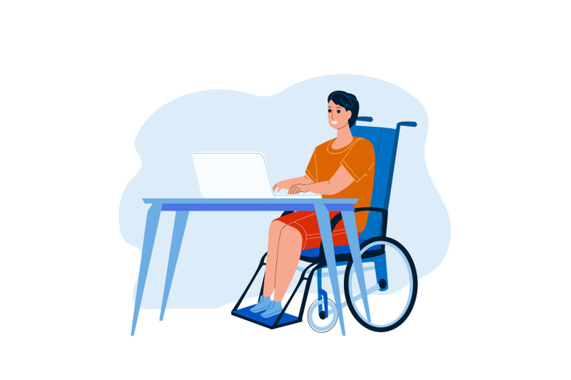 disabled-worker-at-workplace-remote-working-vector