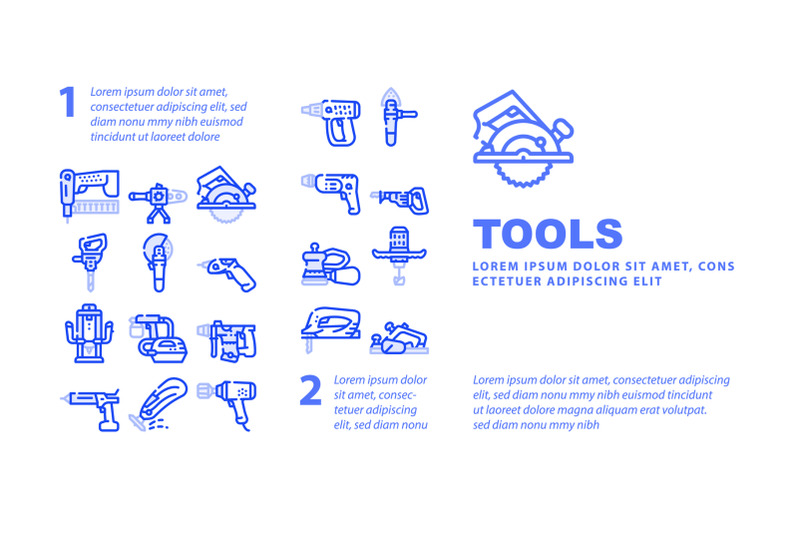 tools-for-building-landing-header-vector