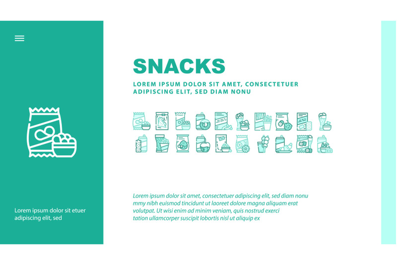 snacks-food-and-drink-landing-header-vector