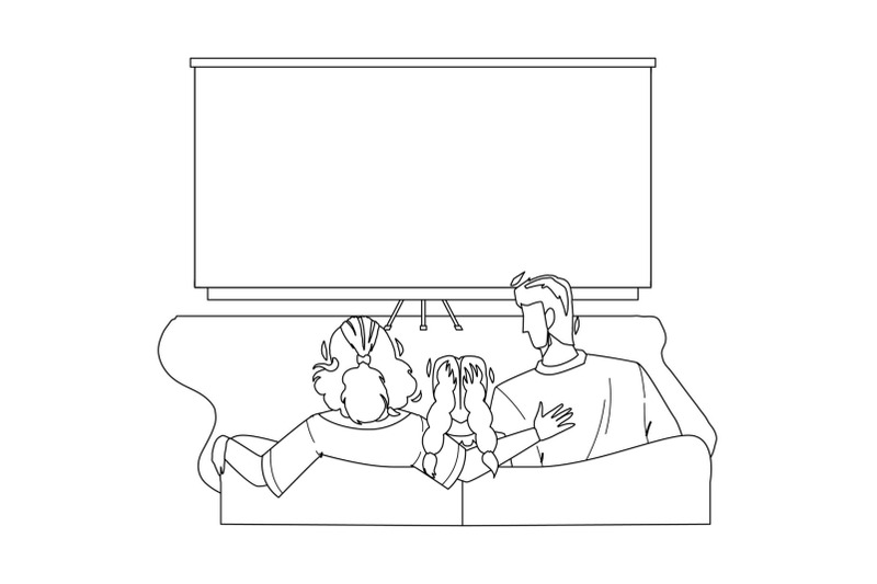 home-theatre-watching-family-togetherness-vector