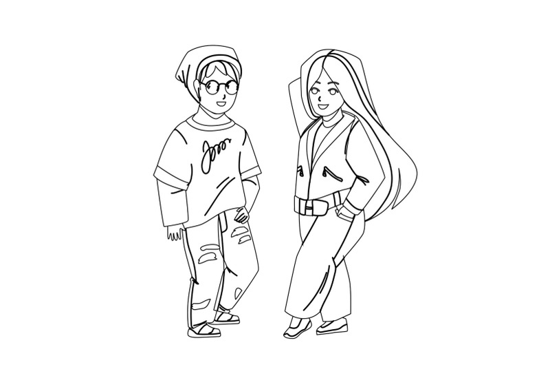 kids-wearing-fashion-clothes-stay-together-vector