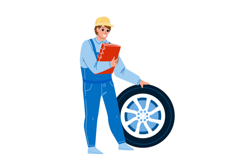 mechanic-man-repair-flat-tire-car-wheel-vector