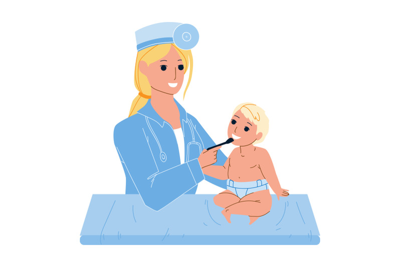 pediatrician-doctor-woman-examining-child-vector