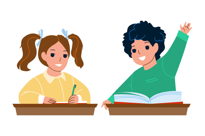 pupils-boy-and-girl-studying-at-school-desk-vector