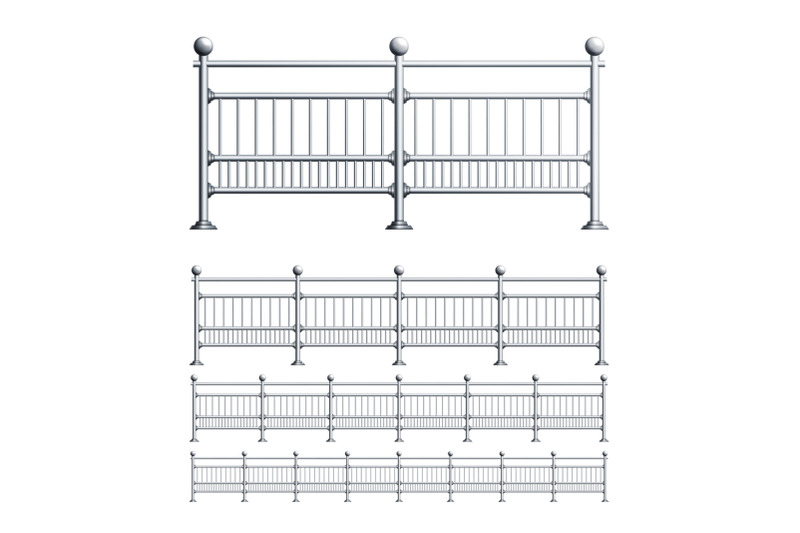 steel-railings-exterior-construction-set-vector