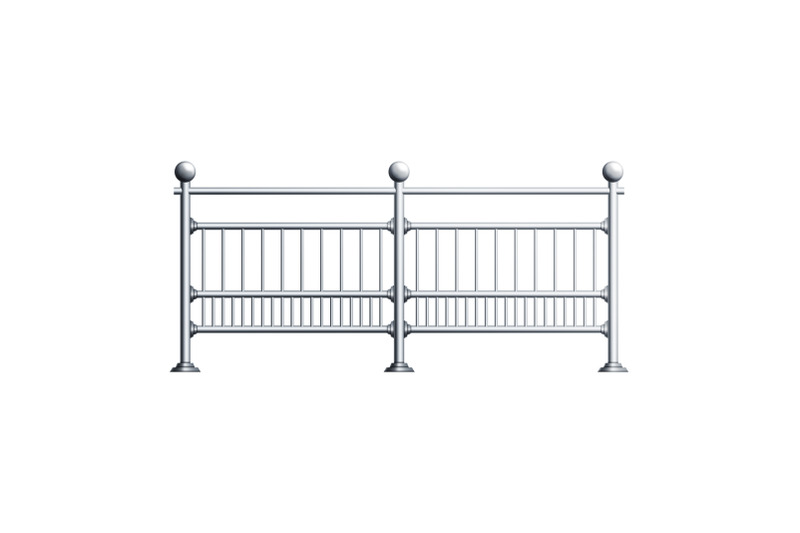 steel-chrome-railing-exterior-construction-vector