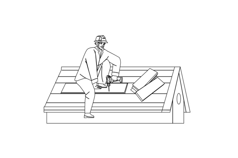 roofer-installing-wooden-or-bitumen-shingle-vector