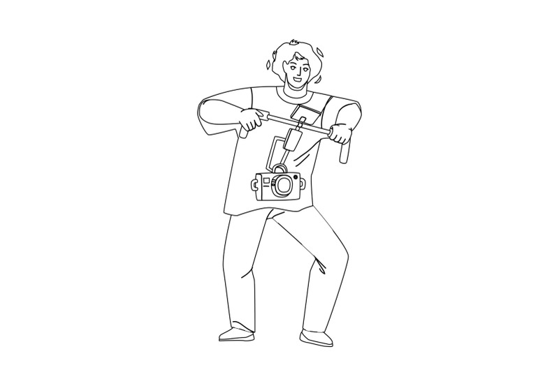 videographer-make-video-with-digital-camera-vector
